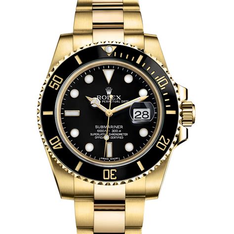 authentic Rolex gold submariner watch